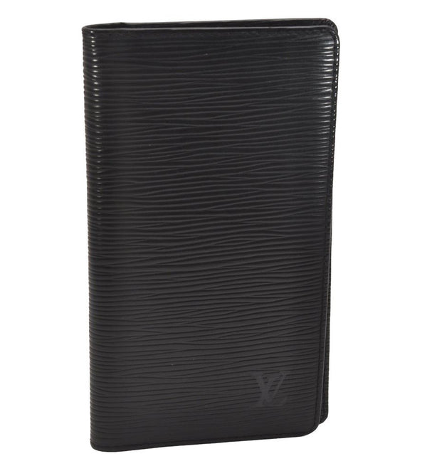 Authentic Louis Vuitton Epi Agenda Posh Notebook Cover Black R20522 LV 6289J