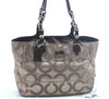 Authentic COACH Op Art Shoulder Tote Bag Canvas Enamel 14133 Beige 6291H
