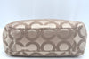 Authentic COACH Op Art Shoulder Tote Bag Canvas Enamel 14133 Beige 6291H