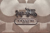 Authentic COACH Op Art Shoulder Tote Bag Canvas Enamel 14133 Beige 6291H