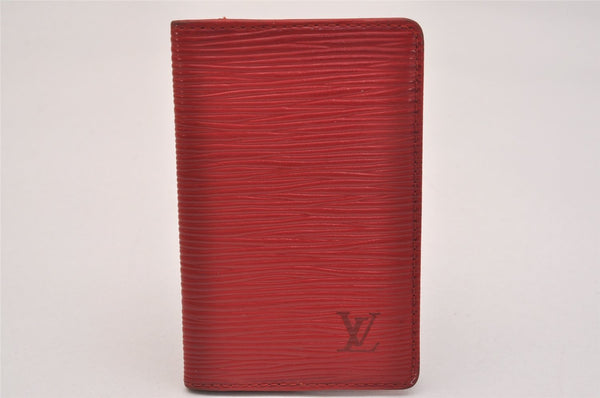 Authentic Louis Vuitton Epi Pochette Cartes Visite Card Case Red M56577 LV 6291J