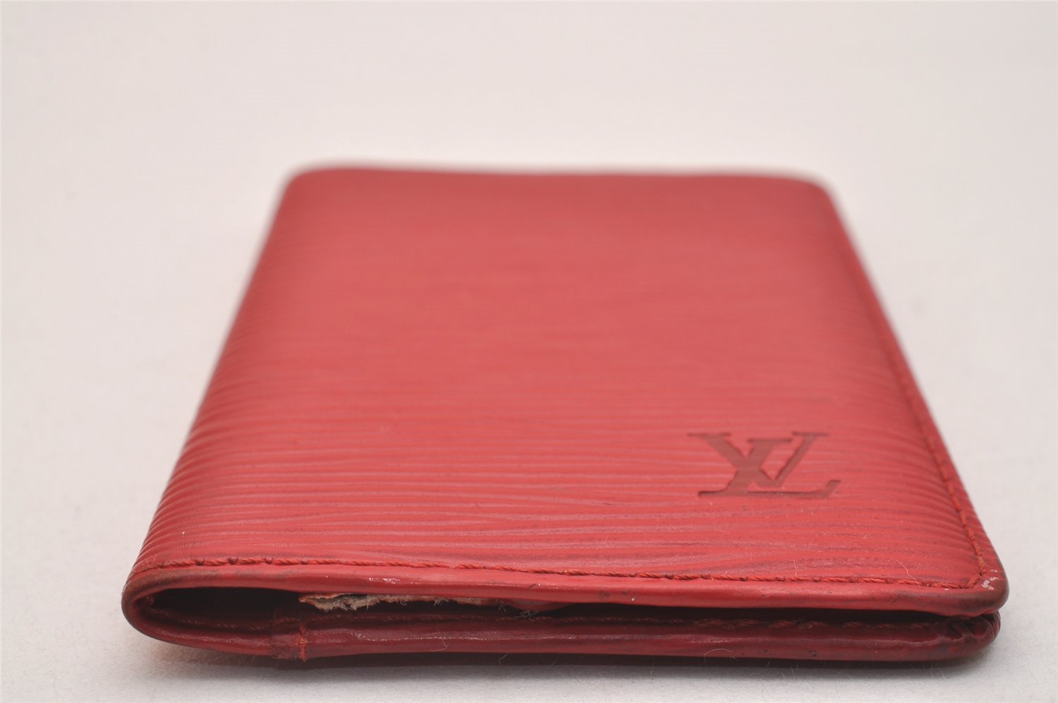 Authentic Louis Vuitton Epi Pochette Cartes Visite Card Case Red M56577 LV 6291J