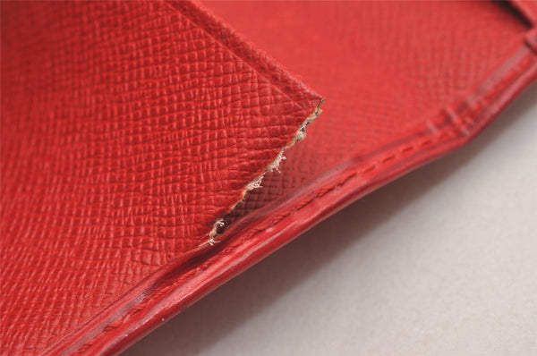 Authentic Louis Vuitton Epi Pochette Cartes Visite Card Case Red M56577 LV 6291J