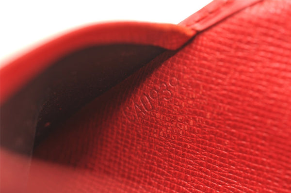 Authentic Louis Vuitton Epi Pochette Cartes Visite Card Case Red M56577 LV 6291J