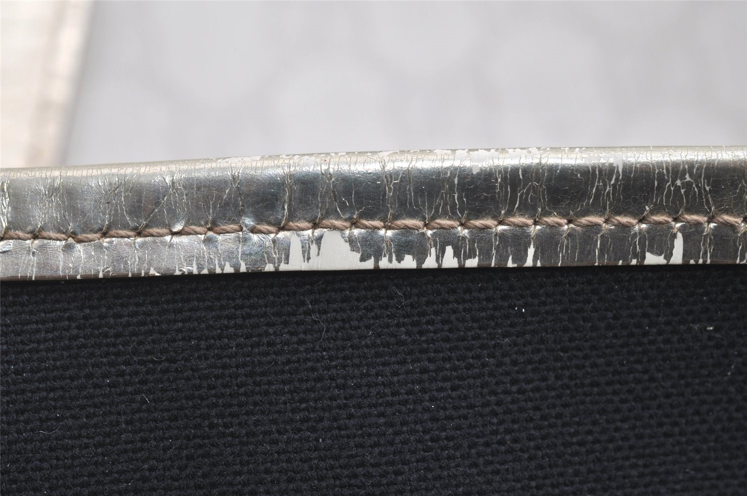 Authentic GUCCI Vintage Shoulder Tote Bag GG PVC Enamel 189896 White 6292I