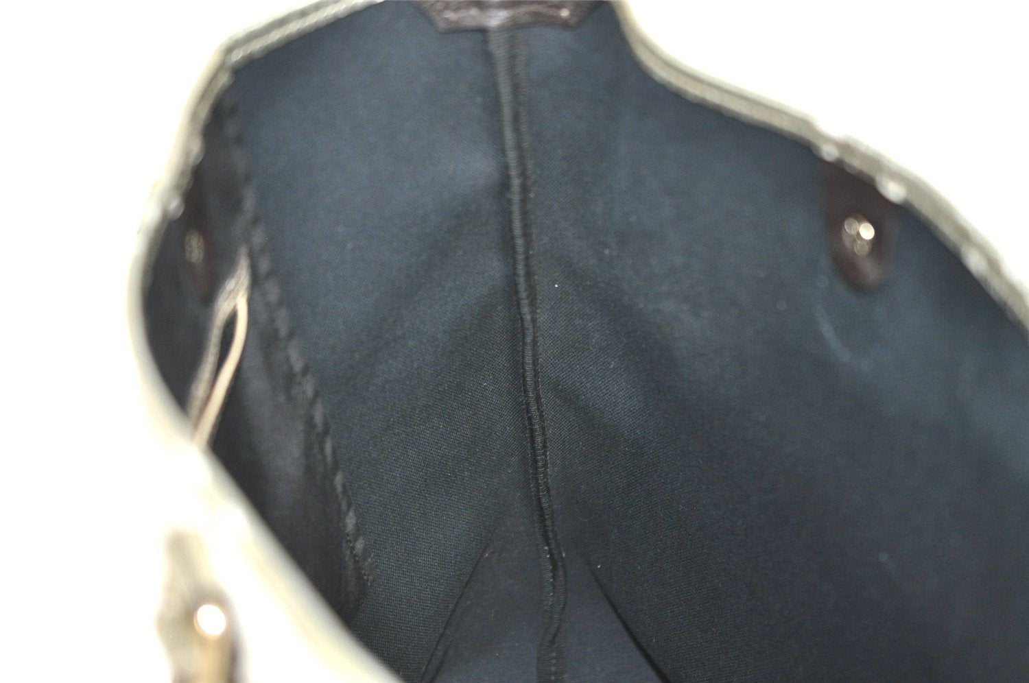 Authentic GUCCI Vintage Shoulder Tote Bag GG PVC Enamel 189896 White 6292I