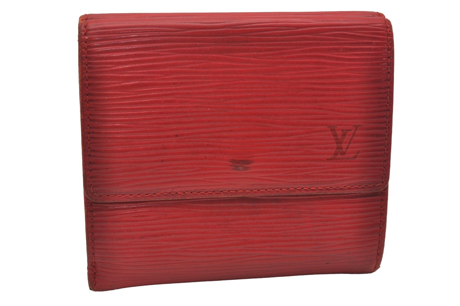 Louis Vuitton Epi Porte Monnaie Billets Cartes Credit Wallet M63487 Red 6292J