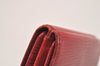 Louis Vuitton Epi Porte Monnaie Billets Cartes Credit Wallet M63487 Red 6292J