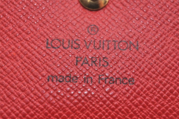 Louis Vuitton Epi Porte Monnaie Billets Cartes Credit Wallet M63487 Red 6292J