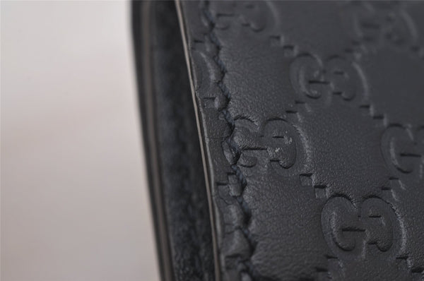 Authentic GUCCI Micro Guccissima 6 Key Case Holder Leather 150402 Navy 6293I