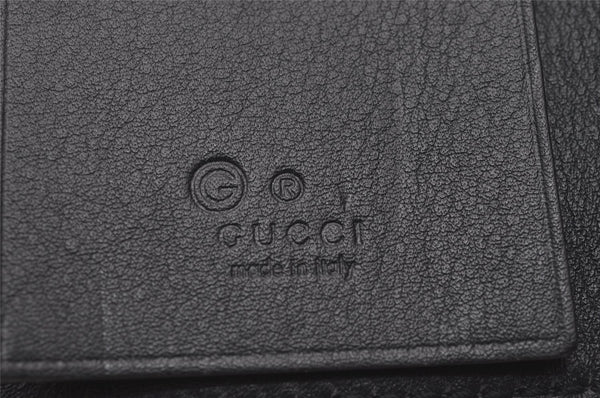 Authentic GUCCI Micro Guccissima 6 Key Case Holder Leather 150402 Navy 6293I