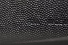 Authentic Cartier Santos de Cartier Long Wallet Purse Leather Black 6294I