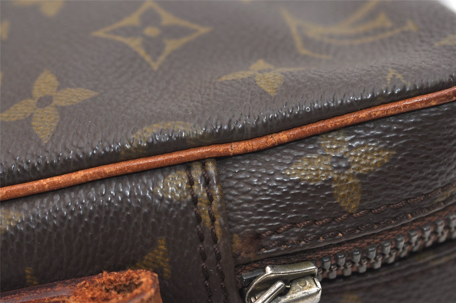 Authentic Louis Vuitton Monogram Danube Shoulder Cross Bag M45266 Junk 6294J