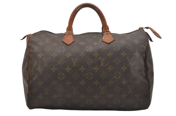 Authentic Louis Vuitton Monogram Speedy 35 Hand Boston Bag M41524 LV 6295J