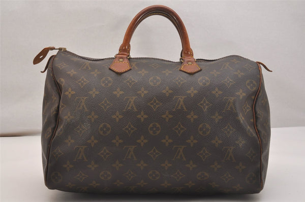 Authentic Louis Vuitton Monogram Speedy 35 Hand Boston Bag M41524 LV 6295J