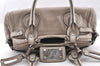 Authentic Chloe Mini Paddington Leather Hand Bag Purse Beige 6297I