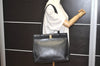 Authentic Salvatore Ferragamo Vara Leather Shoulder Tote Bag Black SF 6298I