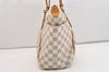 Authentic Louis Vuitton Damier Azur Totally PM Tote Bag White N41280 LV 6298J