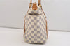 Authentic Louis Vuitton Damier Azur Totally PM Tote Bag White N41280 LV 6298J