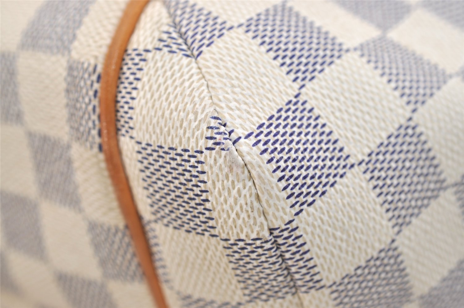 Authentic Louis Vuitton Damier Azur Totally PM Tote Bag White N41280 LV 6298J