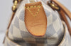 Authentic Louis Vuitton Damier Azur Totally PM Tote Bag White N41280 LV 6298J