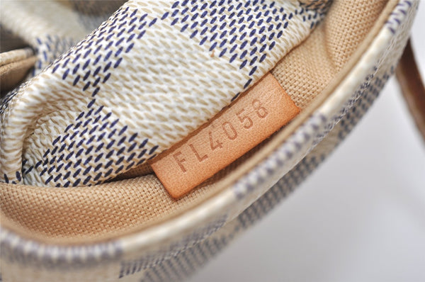 Authentic Louis Vuitton Damier Azur Totally PM Tote Bag White N41280 LV 6298J