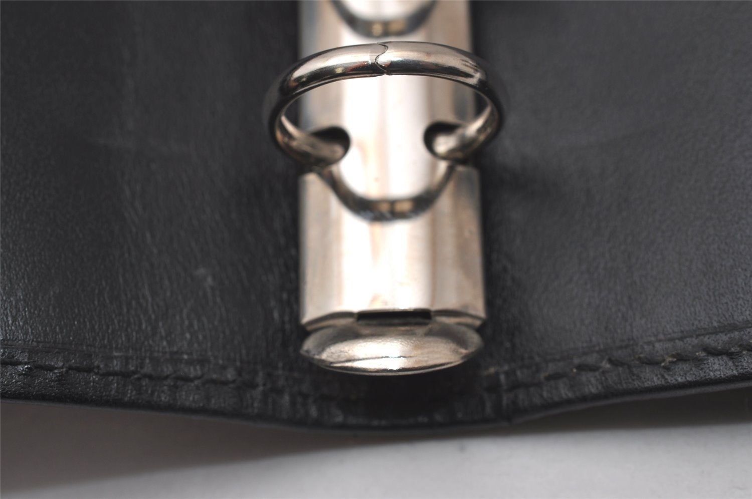 Authentic GUCCI Jackie Agenda Notebook Cover Purse GG Canvas Leather Black 6301I