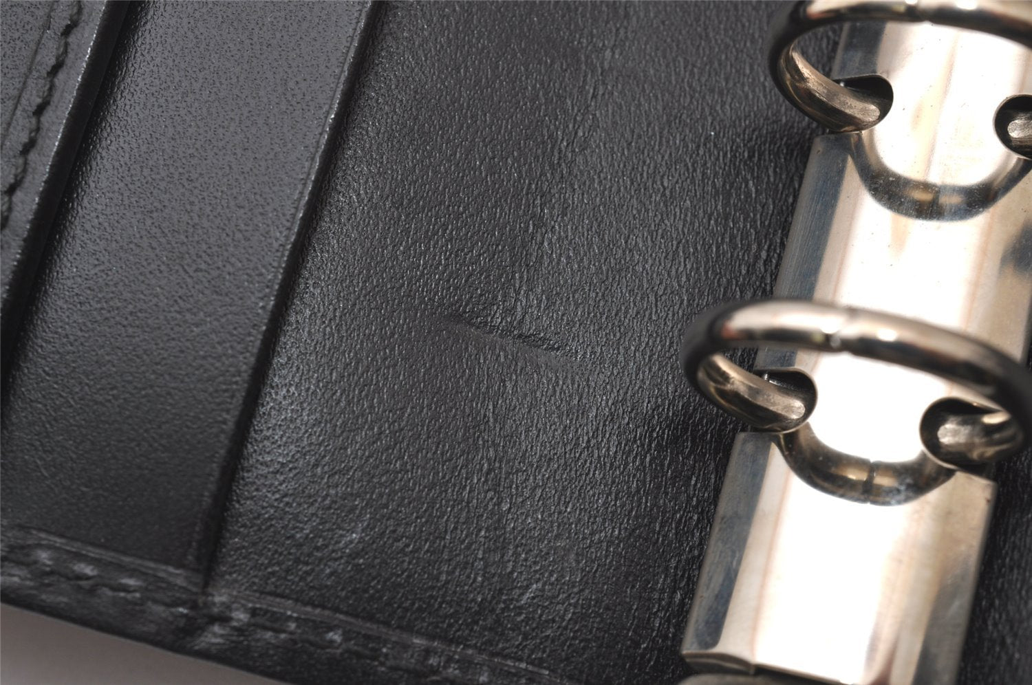 Authentic GUCCI Jackie Agenda Notebook Cover Purse GG Canvas Leather Black 6301I