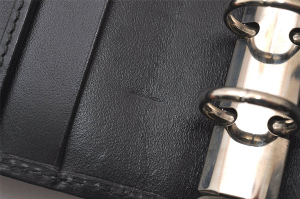 Authentic GUCCI Jackie Agenda Notebook Cover Purse GG Canvas Leather Black 6301I