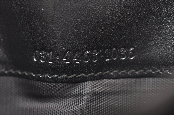 Authentic GUCCI Jackie Agenda Notebook Cover Purse GG Canvas Leather Black 6301I