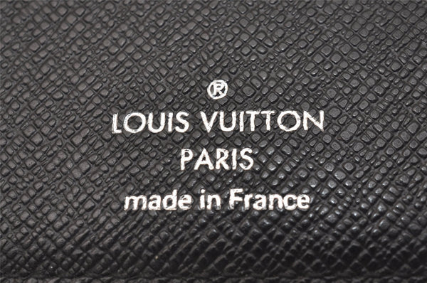 Authentic Louis Vuitton Damier Graphite Portefeuille Brazza N62665 Wallet 6301J