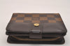 Authentic Louis Vuitton Damier Compact Zip Bifold Wallet Purse N61668 LV 6302J