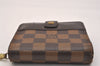 Authentic Louis Vuitton Damier Compact Zip Bifold Wallet Purse N61668 LV 6302J