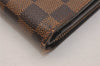 Authentic Louis Vuitton Damier Compact Zip Bifold Wallet Purse N61668 LV 6302J
