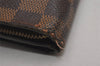 Authentic Louis Vuitton Damier Compact Zip Bifold Wallet Purse N61668 LV 6302J