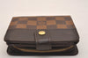 Authentic Louis Vuitton Damier Compact Zip Bifold Wallet Purse N61668 LV 6303J