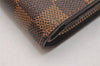 Authentic Louis Vuitton Damier Compact Zip Bifold Wallet Purse N61668 LV 6303J