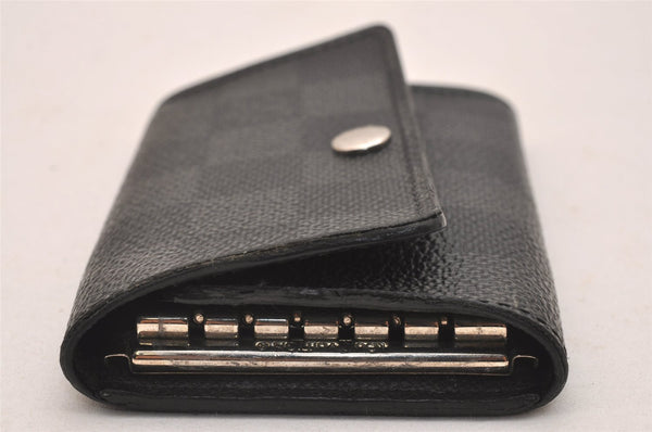 Authentic Louis Vuitton Damier Graphite Multicles 6 Key Case M62662 LV 6304J