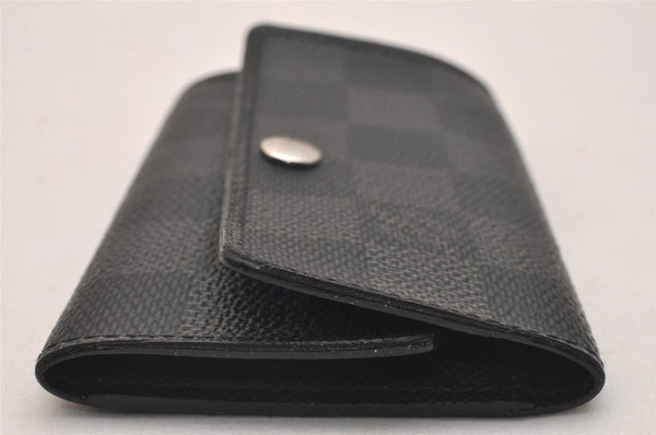 Authentic Louis Vuitton Damier Graphite Multicles 6 Key Case M62662 LV 6304J