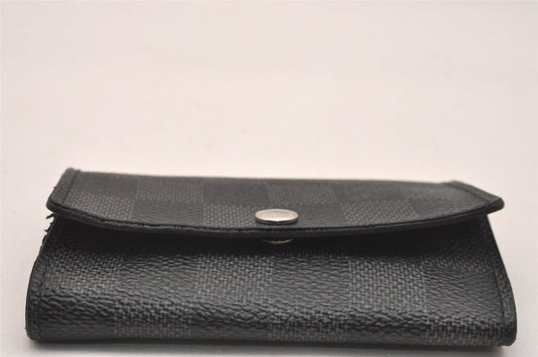Authentic Louis Vuitton Damier Graphite Multicles 6 Key Case M62662 LV 6304J