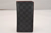 Auth Louis Vuitton Damier Graphite Portefeuille Brazza Wallet N63254 Red 6306J