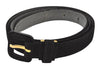 Authentic Christian Dior Belt Suede Size 79.5-84.5cm 31.3-33.3" Black CD 6306K