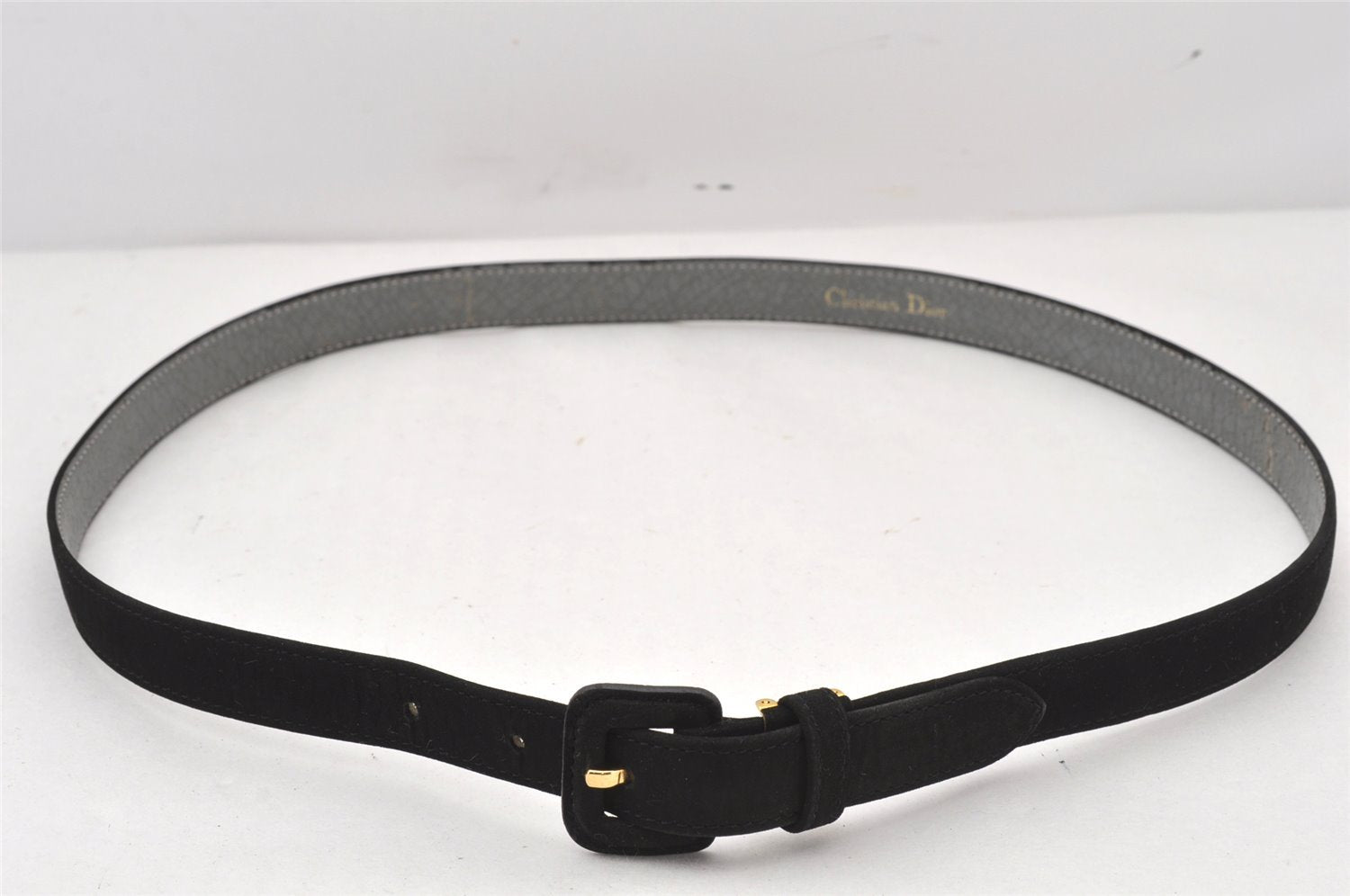 Authentic Christian Dior Belt Suede Size 79.5-84.5cm 31.3-33.3