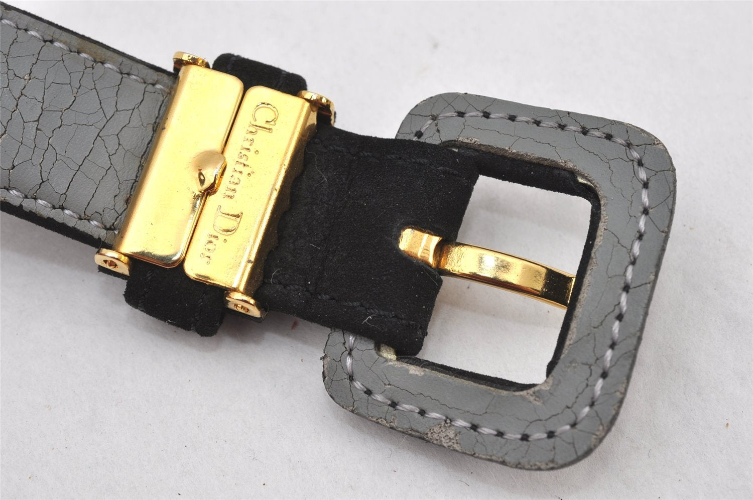 Authentic Christian Dior Belt Suede Size 79.5-84.5cm 31.3-33.3