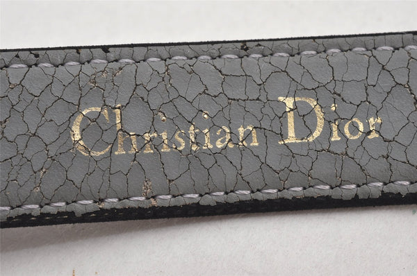 Authentic Christian Dior Belt Suede Size 79.5-84.5cm 31.3-33.3" Black CD 6306K