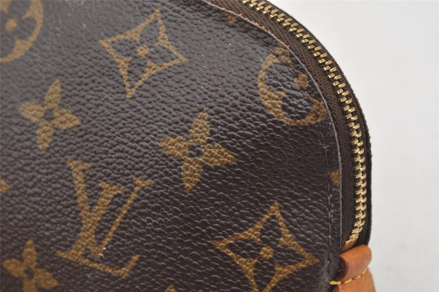 Authentic Louis Vuitton Monogram Pochette Cosmetic Pouch M47515 LV 6308I
