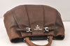 Authentic PRADA Vintage Leather 2Way Shoulder Tote Bag Brown 6308K