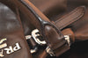 Authentic PRADA Vintage Leather 2Way Shoulder Tote Bag Brown 6308K