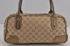 Authentic GUCCI Princy Ribbon Shoulder Hand Bag GG Canvas Leather Beige 6309J