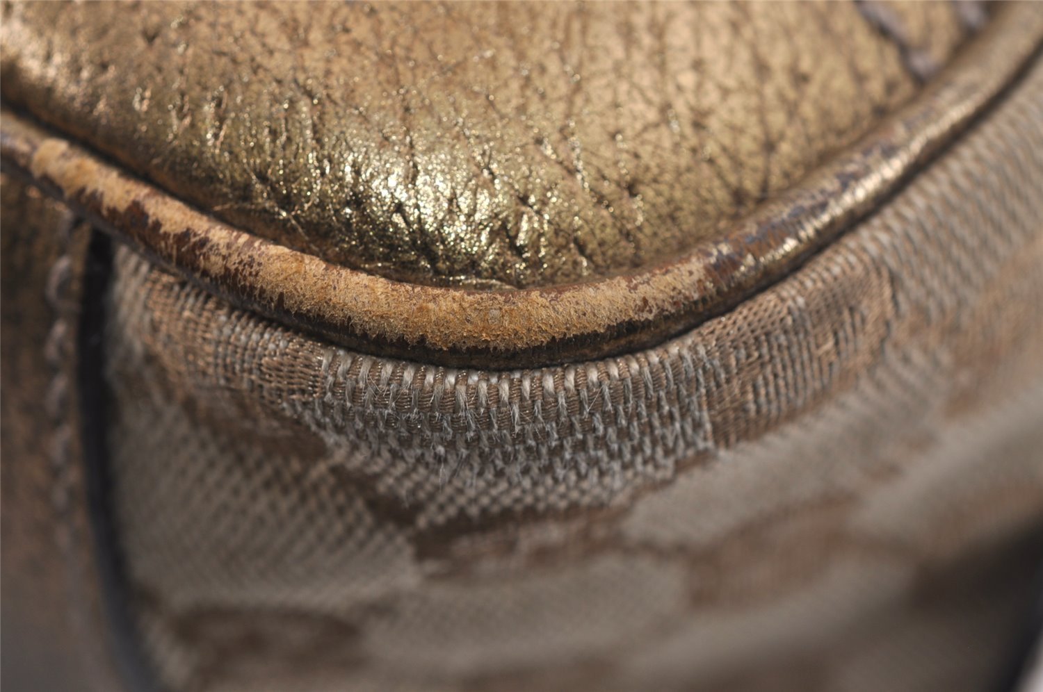 Authentic GUCCI Princy Ribbon Shoulder Hand Bag GG Canvas Leather Beige 6309J